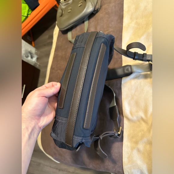 Mismo M/S Escape Backpack in Navy Blue and brown leather brand new - Picture 2 of 6